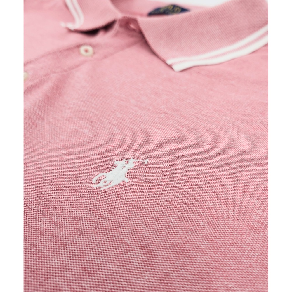 Polo Ralph Lauren Mens 2XLT Pink Heather Tipped Pique Polo Shirt Big & Tall